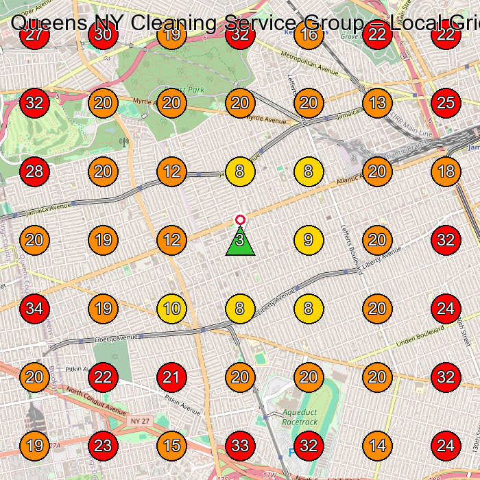 Queens NY Cleaning Service Group GeoGrid visibility map for House Cleaning Service in None